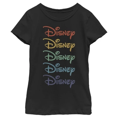Girl's Disney Rainbow Stack T-Shirt 5 Girl's Disney Rainbow Stack T-Shirt - Image 3