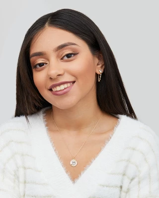 Disney Minnie Mouse Yellow Gold Over Sterling Silver Cubic Zirconia Disc Pendant Necklace, 16 + 2" 4 Disney Minnie Mouse Yellow Gold Over Sterling Silver Cubic Zirconia Disc Pendant Necklace, 16 + 2" - Image 2