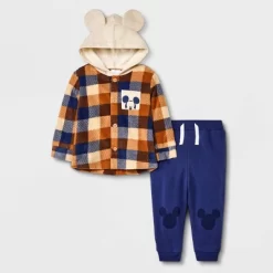 Baby Boys' Disney Mickey Flannel Top And Bottom Set - Blue -Family Style Shop GUEST 039becb8 15eb 4b21 9f66 900aaacc2e38