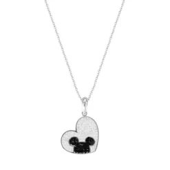 Disney Mickey Mouse Stainless Steel Crystal Heart Necklace, Official License -Family Style Shop GUEST 03e32ea8 282a 4812 9e7c d0c338770e4d