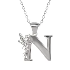 Disney Tinkerbell Initial Silver Pendant Necklace -Family Style Shop GUEST 049d841a 31c7 44a9 bcff 534201612e0a