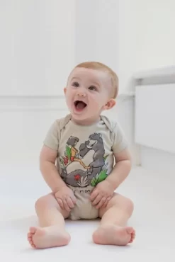 Disney Disney Classics Baloo Peter Pan Pinocchio Baby 5 Pack Bodysuits Newborn To Infant