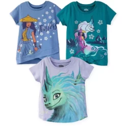 Disney Raya And The Last Dragon Sisu Girls 3 Pack Crossover Graphic T-Shirts Little Kid To Big Kid -Family Style Shop GUEST 04f7187d 8fa3 4394 9891 09df456f359f