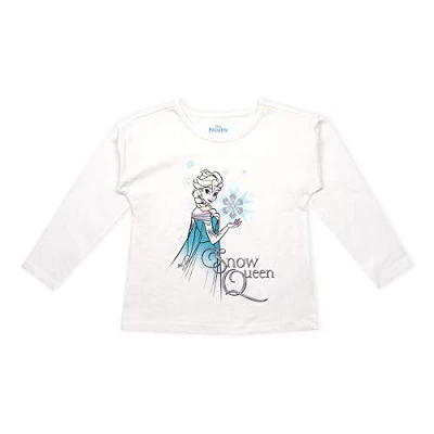 Disney Girl's 3-Pack Frozen Snow Queen Long Sleeve Graphic Tee, Snowflake Patterned Leggings And Quilted Hoodie Vest For Toddler 5 Disney Girl's 3-Pack Frozen Snow Queen Long Sleeve Graphic Tee, Snowflake Patterned Leggings And Quilted Hoodie Vest For Toddler - Image 3