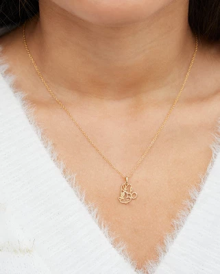 Disney Minnie Mouse 14k Yellow Gold Cutout Silhouette Pendant Necklace, 18" 3 Disney Minnie Mouse 14k Yellow Gold Cutout Silhouette Pendant Necklace, 18"
