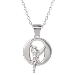 Disney Tinkerbell Initial Silver Pendant Necklace -Family Style Shop GUEST 08918c5f 31b2 4d3d 907b 0a44c342a9e3