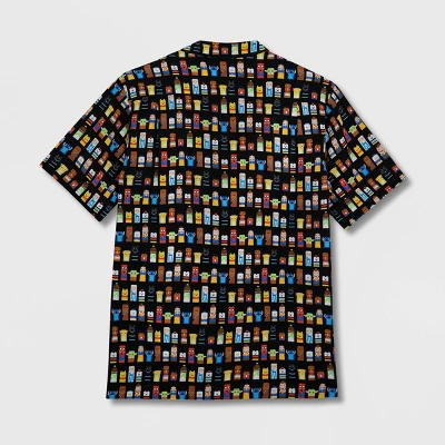 Men's Disney 100 Unified Characters Woven Button-Up Shirt - Black - Disney Store 3 Men's Disney 100 Unified Characters Woven Button-Up Shirt - Black - Disney Store