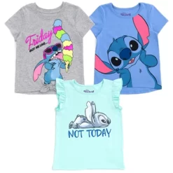 Disney Lilo & Stitch Girls 3 Pack T-Shirts Little Kid To Big Kid -Family Style Shop GUEST 0969bc81 805c 4ea1 8942 81f17b27ea56