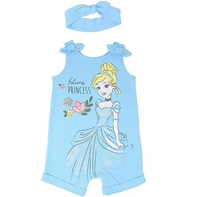 Disney Princess Rapunzel Ariel Belle Jasmine Aurora Baby Girls Snap Romper And Headband Newborn To Toddler 10 Disney Princess Rapunzel Ariel Belle Jasmine Aurora Baby Girls Snap Romper And Headband Newborn To Toddler - Image 8