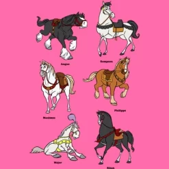 Disney Princess Girl's Disney Horses Diagram Crop T-Shirt
