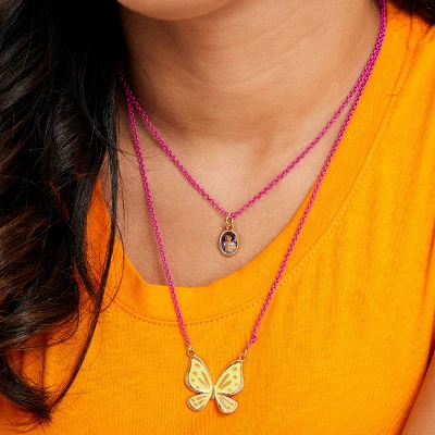 Disney Encanto Girls Butterfly And Mirabel Layered Set Pendant Necklaces Necklace 3 Disney Encanto Girls Butterfly And Mirabel Layered Set Pendant Necklaces Necklace