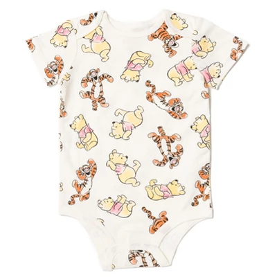 Disney Winnie The Pooh Tigger Winnie The Pooh Baby 4 Pack Snap Bodysuits Newborn To Infant 6 Disney Winnie The Pooh Tigger Winnie The Pooh Baby 4 Pack Snap Bodysuits Newborn To Infant - Image 4