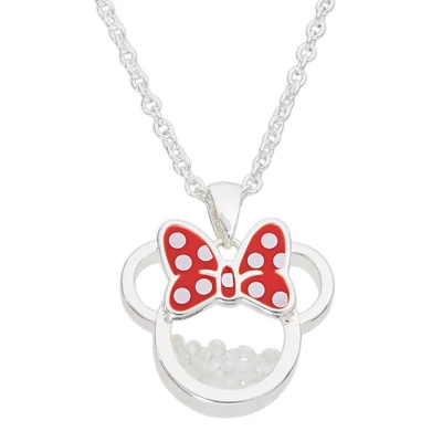 Disney Minnie Mouse Womens Silver Plated Birthstone Shaker Necklace, 18+2" 15 Disney Minnie Mouse Womens Silver Plated Birthstone Shaker Necklace, 18+2" - Image 13