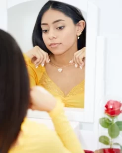 Disney Princess Beauty And The Beast Yellow Gold Plated Sterling Silver Cubic Zirconia Belle Rose Pendant Necklace, Officially Licensed -Family Style Shop GUEST 10656a20 ae87 4d8d 945d fa2fdc755cee