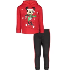 Disney Mickey Mouse Christmas Fleece Pullover Hoodie And Pants Outfit Set Infant To Little Kid -Family Style Shop GUEST 11f11d40 1abd 4a06 907e 511c517abe47