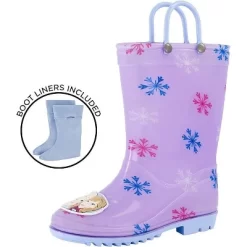 Disney Frozen Anna & Elsa Girl's Rain Boots With Soft Removable Liner, Kids (1-8 Years) -Family Style Shop GUEST 12e64fe7 d17b 453c 8c48 a4d52d2cb7ef