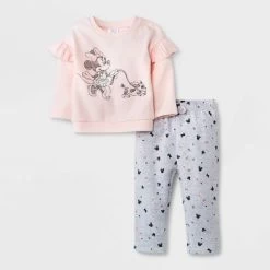 Disney Baby Girls' 2pc Minnie Mouse Top And Bottom Set - Light Pink -Family Style Shop GUEST 14648a3c 05e5 4ca4 9f65 dcc809af1024