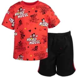 Disney Mickey Mouse Donald Duck Goofy Pluto Graphic T-Shirt And Mesh Shorts Outfit Set Infant To Little Kid -Family Style Shop GUEST 14e0dd26 5573 4506 968e bac4b3e0b86a