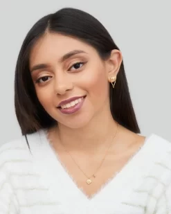 Disney The Little Mermaid Womens Sterling Silver Yellow Gold Plated Shell Necklace With Purple Cubic Zirconia Charm, 16 + 2" -Family Style Shop GUEST 14fe0ef5 c98c 456e 8c3d 0403526bef66