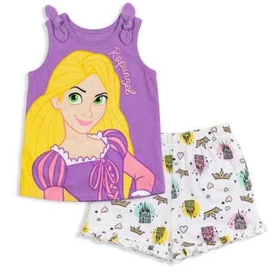 Disney Princess Princess Moana Rapunzel Jasmine Belle Girls Tank Top And French Terry Shorts Little Kid To Big Kid 13 Disney Princess Princess Moana Rapunzel Jasmine Belle Girls Tank Top And French Terry Shorts Little Kid To Big Kid - Image 11