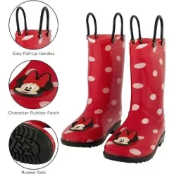 Disney Minnie Mouse Girl's Rain Boots With Soft Removable Liner, Toddler ( 1-4 Years) -Family Style Shop GUEST 17b1d932 70b3 43bc bf56 17e23d290ef0