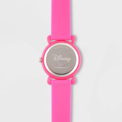 Girls' Disney Princess Plastic Time Teacher Silicon Strap Watch - Pink 5 Girls' Disney Princess Plastic Time Teacher Silicon Strap Watch - Pink - Image 3