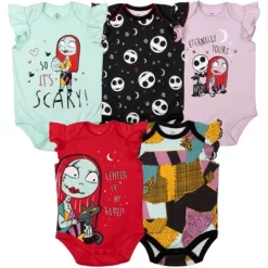 Disney Nightmare Before Christmas Jack Skellington Sally Baby Girls 5 Pack Bodysuits -Family Style Shop GUEST 17f7ab9d aeea 47df 8a37 cd8a354c50d2
