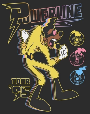 Disney Women's A Goofy Movie Powerline Tour '95 T-Shirt 3 Disney Women's A Goofy Movie Powerline Tour '95 T-Shirt