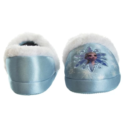 Disney Frozen Girl Slippers - Elsa And Anna Plush Lightweight Warm Comfort Soft Aline House Shoes - Blue White (Toddler-Little Kid) 7 Disney Frozen Girl Slippers - Elsa And Anna Plush Lightweight Warm Comfort Soft Aline House Shoes - Blue White (Toddler-Little Kid) - Image 5