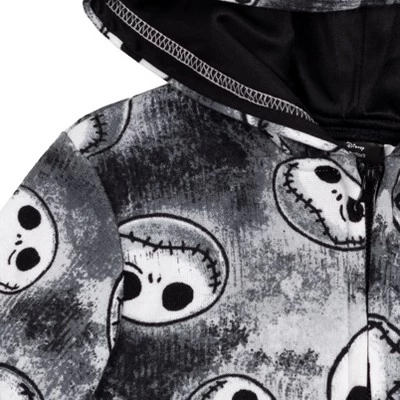 Disney Nightmare Before Christmas Jack Skellington Fleece Zip Up Hoodie Little Kid To Big Kid 6 Disney Nightmare Before Christmas Jack Skellington Fleece Zip Up Hoodie Little Kid To Big Kid - Image 4