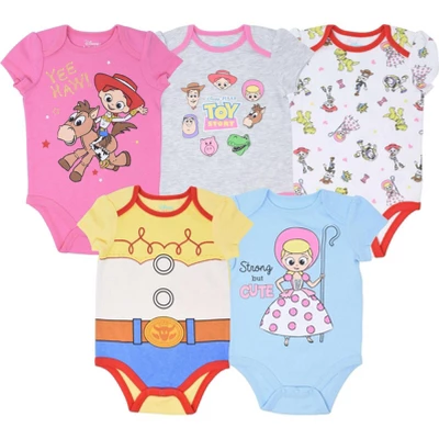 Disney Pixar Toy Story Jessie Bo Peep Baby Girls 5 Pack Bodysuits Newborn To Infant 17 Disney Pixar Toy Story Jessie Bo Peep Baby Girls 5 Pack Bodysuits Newborn To Infant - Image 15