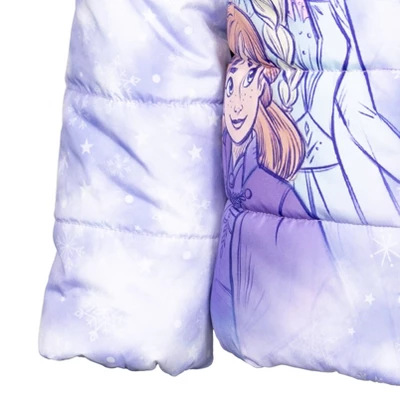 Disney Frozen Princess Anna Elsa Girls Zip Up Puffer Jacket Little Kid 9 Disney Frozen Princess Anna Elsa Girls Zip Up Puffer Jacket Little Kid - Image 7