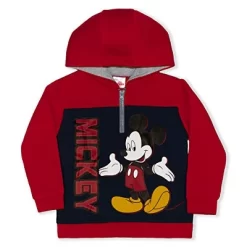 Disney Boy's Mickey Mouse Half Zip Pullover Graphic Hoodie For Toddler -Family Style Shop GUEST 1b249265 721f 446b 98ac 0b1023bc070f