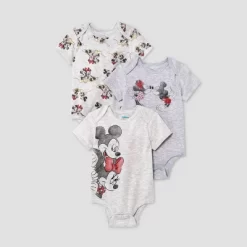 Baby Boys' Disney Mickey Mouse & Friends Minnie 3pk Bodysuit And One Piece Clothing Set - Heathered Gray -Family Style Shop GUEST 1d24f603 200d 4daf b4db 6664edf7fa42