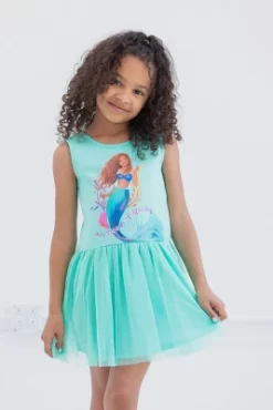 Disney Lilo & Stitch Princess Ariel Girls Tulle Dress Toddler To Big Kid