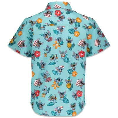 Disney Lilo & Stitch Mickey Mouse Lion King Simba Hawaiian Blue Button Down Shirt Little Kid To Big Kid 3 Disney Lilo & Stitch Mickey Mouse Lion King Simba Hawaiian Blue Button Down Shirt Little Kid To Big Kid
