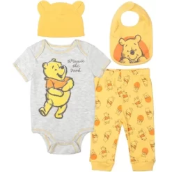 Disney Winnie The Pooh Baby Bodysuit Pants Bib And Hat 4 Piece Outfit Set Newborn To Infant -Family Style Shop GUEST 1fdad1af 5d1e 4a8c b631 3c5584371434