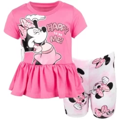 Disney Mickey Mouse & Friends Minnie Mouse Girls Graphic T-Shirt And Shorts Outfit Set Toddler -Family Style Shop GUEST 20d30371 ea79 40a0 81dc c249220c01b8
