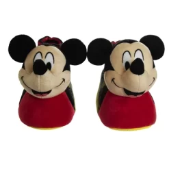Disney Mickey Mouse 3D Slippers - Kids Cozy Plush Fuzzy Lightweight Warm Comfort Soft House Shoes - Mickey Red/black (size 5-12 Toddler - Little Kid) -Family Style Shop GUEST 214acf37 2f1e 4b4f 8f92 0a5731858aac