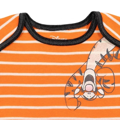 Disney Winnie The Pooh Tigger Tiger Pig 2 Pack Rompers Orange/Yellow 8 Disney Winnie The Pooh Tigger Tiger Pig 2 Pack Rompers Orange/Yellow - Image 6