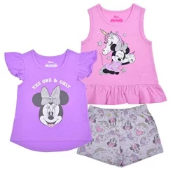Disney Girls' 3-Pack The One And Only Minnie Mouse Ruffle Sleeve Tee, Sleeveless Peplum Shirt And Casual Shorts Set With Unicorn Print For Kids 11 Disney Girls' 3-Pack The One And Only Minnie Mouse Ruffle Sleeve Tee, Sleeveless Peplum Shirt And Casual Shorts Set With Unicorn Print For Kids -Family Style Shop GUEST 2229cabf 7fd6 4ff0 9023 71b1cac660f9