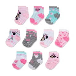 Disney Minnie Mouse Baby-girls 10-pack Infant Sock, Multicolor (0-24 Months) -Family Style Shop GUEST 22ca971c 7cb8 44bb ac3a e3f188abf8dc