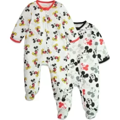 Disney Mickey Mouse Baby 2 Pack Zip Up Sleep N' Play Coveralls Newborn To Infant -Family Style Shop GUEST 22dc51b7 38ca 406c b564 415f99936556
