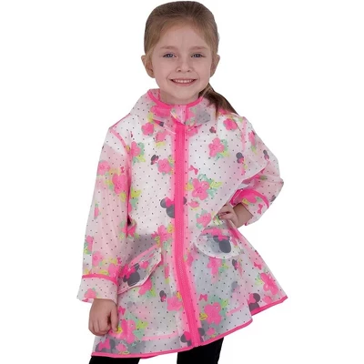 Disney Minnie Mouse Or Princess Clear Raincoat With Hood, Kids Ages 2-7 3 Disney Minnie Mouse Or Princess Clear Raincoat With Hood, Kids Ages 2-7
