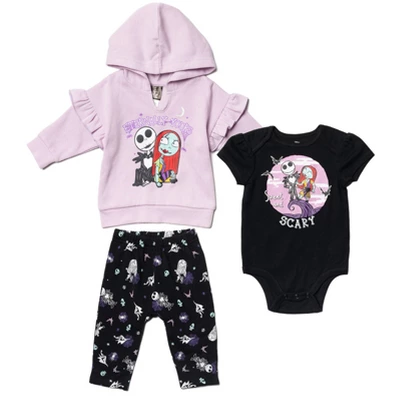 Disney Nightmare Before Christmas Oogie Boogie Fleece Pullover Hoodie Bodysuit & Pants 3 Pcs Outfit Set Newborn To Infant 9 Disney Nightmare Before Christmas Oogie Boogie Fleece Pullover Hoodie Bodysuit & Pants 3 Pcs Outfit Set Newborn To Infant - Image 7