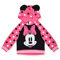 Disney Girl's Minnie Mouse Pullover Graphic Hoodie With 3D Ears And Bow For Toddler -Family Style Shop GUEST 25aad5bb bfee 45fc 83df d1ea39c9b21e