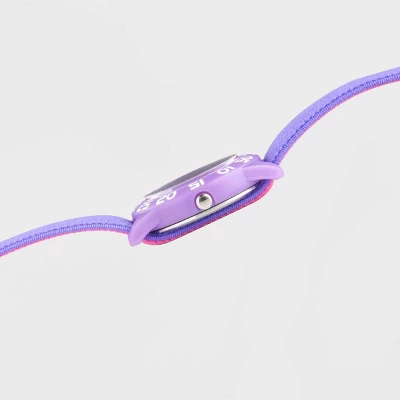 Girls' Disney Aladdin Princess Jasmine Plastic Time Teacher Watch - Purple 3 Girls' Disney Aladdin Princess Jasmine Plastic Time Teacher Watch - Purple - Image 2