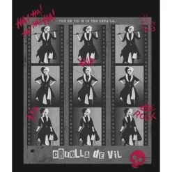 Disney Girl's Cruella Photo Negatives T-Shirt