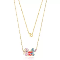 Disney Lilo And Stitch Yellow Gold Plated Stitch And Angel Enamel Heart Necklace - 18'' Chain, Officially Licensed 6 Disney Lilo And Stitch Yellow Gold Plated Stitch And Angel Enamel Heart Necklace - 18'' Chain, Officially Licensed -Family Style Shop GUEST 295e15af 67e5 4eae 8681 c1c14a98c059