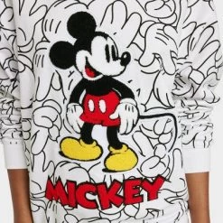 Women's Disney 100 Mickey Sketch Graphic Sweatshirt - White -Family Style Shop GUEST 29763c1e 18d0 4dd9 bb2d 956ffa36a7f9